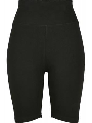 Комплект дамски къси панталони в бяло и черно Urban Classics Ladies High Waist Cycle Shorts 2-Pack