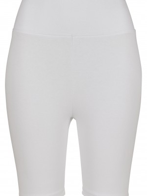 Комплект дамски къси панталони в бяло и черно Urban Classics Ladies High Waist Cycle Shorts 2-Pack