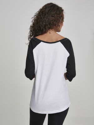 Дамска тениска Mister Tee Pistol Heart в бяло и черно