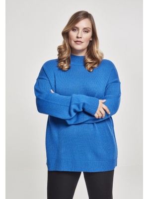 Дамска блуза в синьо Urban Classics Ladies Oversize Turtleneck Sweater
