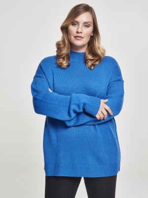 Дамска блуза в синьо Urban Classics Ladies Oversize Turtleneck Sweater Дамска блуза в синьо Urban Classics Ladies Oversize Turtleneck Sweater