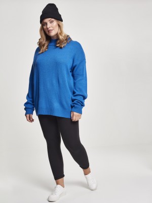 Дамска блуза в синьо Urban Classics Ladies Oversize Turtleneck Sweater Дамска блуза в синьо Urban Classics Ladies Oversize Turtleneck Sweater