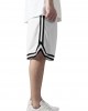 Мъжки къси панталони в бяло с черни кантове Urban Classics Ladies Stripes Mesh Shorts, Urban Classics, Къси панталони - Complex.bg