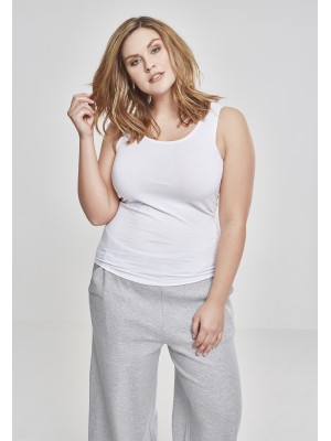 Комплект от дамски потници в бяло Urban Classics Ladies 2-Pack Basic Stretch Top 