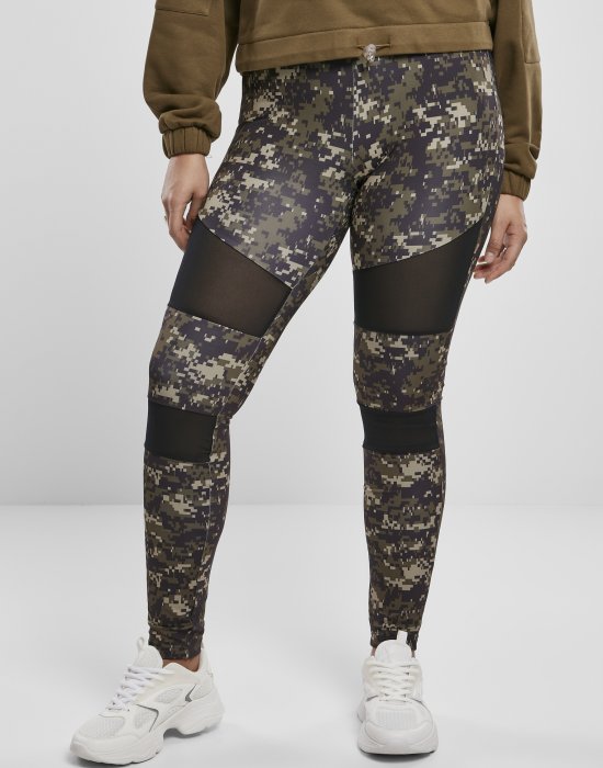 Дамски клин на дигитални камуфлажни шарки Urban Classics Ladies Camo Tech Mesh Leggings, Urban Classics, Клинове - Complex.bg