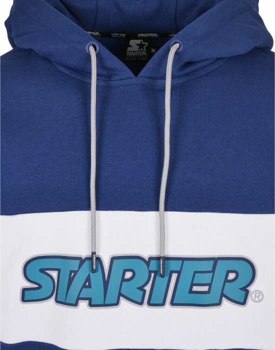 Мъжки суичър в син цвят Starter Block Hoody, STARTER, Суичъри - Complex.bg