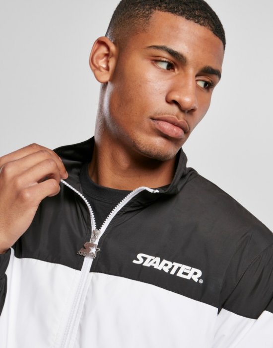 Мъжко яке в черен цвят Starter Block Jacket, STARTER, Якета Пролет / Есен - Complex.bg