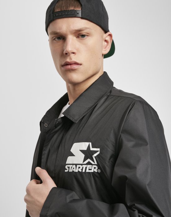 Мъжко яке в черен цвят Starter Coach Jacket, STARTER, Якета Пролет / Есен - Complex.bg