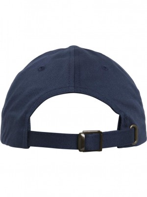 Шапка с козирка в тъмносин цвят Flexfit от органичен памук