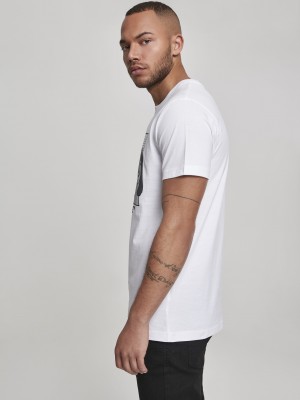 Мъжка тениска Mister Tee B**** Behave в бял цвят