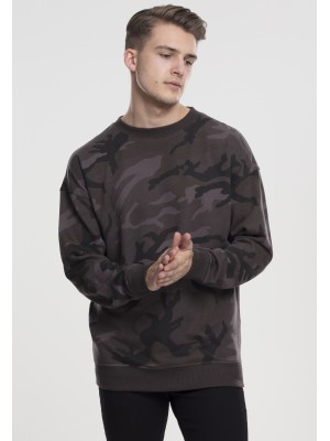 Мъжка блуза в тъмен камуфлаж Urban Classics Camo Crewneck 