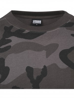 Мъжка блуза в тъмен камуфлаж Urban Classics Camo Crewneck 