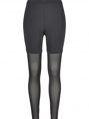 Клин в черен цвят Urban Classics High Waist Transparent Tech Mesh 