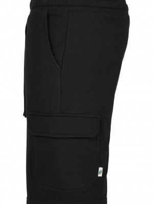 Мъжки къси карго панталони Urban Classics от органичен памук в черен цвят 