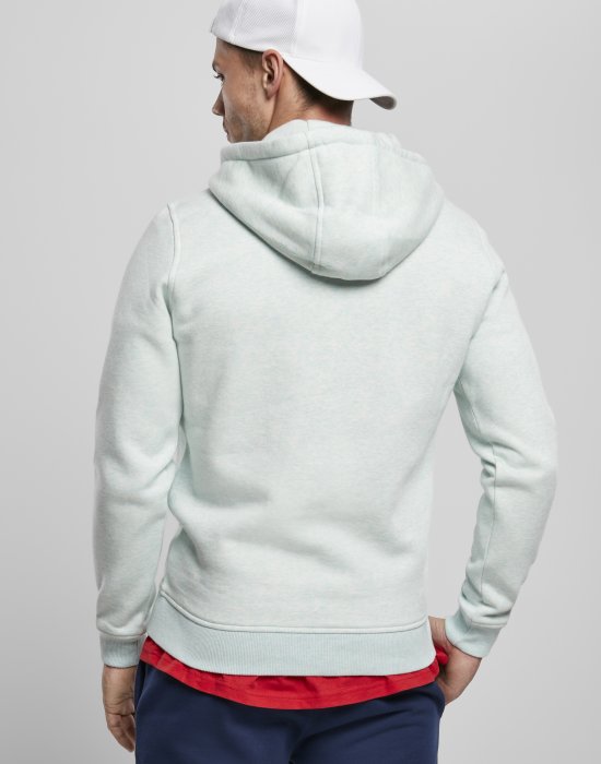 Мъжки суичър в светлосин меланж Urban ClassicsBasic Melange Hoody, Urban Classics, Суичъри - Complex.bg