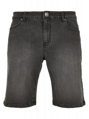 Къси дънкови панталони в черен цвят Urban Classics Relaxed Fit Jeans Shorts 