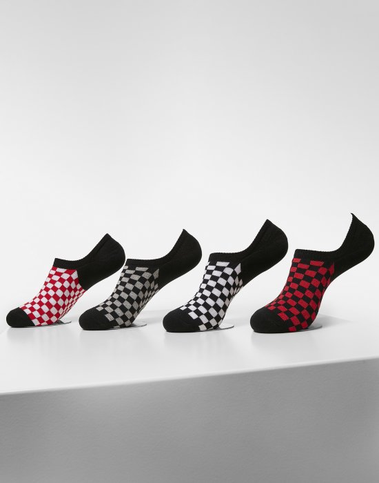 Комплект от четири чифта чорапи Urban Classics Recycled Yarn Check Invisible, Urban Classics, Чорапи - Complex.bg