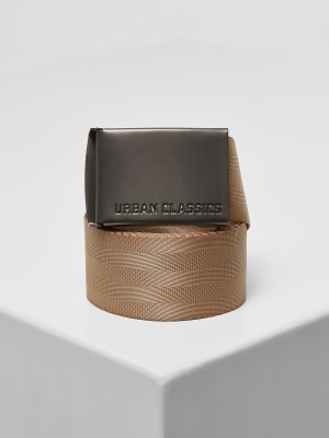 Колан в бежов цвят Urban Classics Easy Polyester Belt 