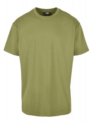 Мъжка тениска в масленозелен цвят Urban Classics Heavy 
