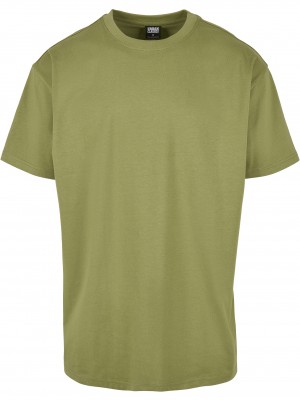 Мъжка тениска в масленозелен цвят Urban Classics Heavy 