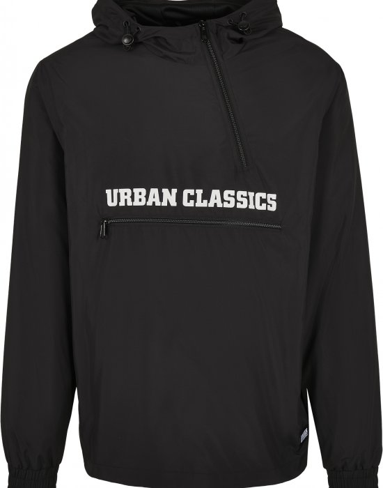 Мъжко преходно яке в черен цвят Urban Classics Commuter Pull Over, Urban Classics, Якета Пролет / Есен - Complex.bg