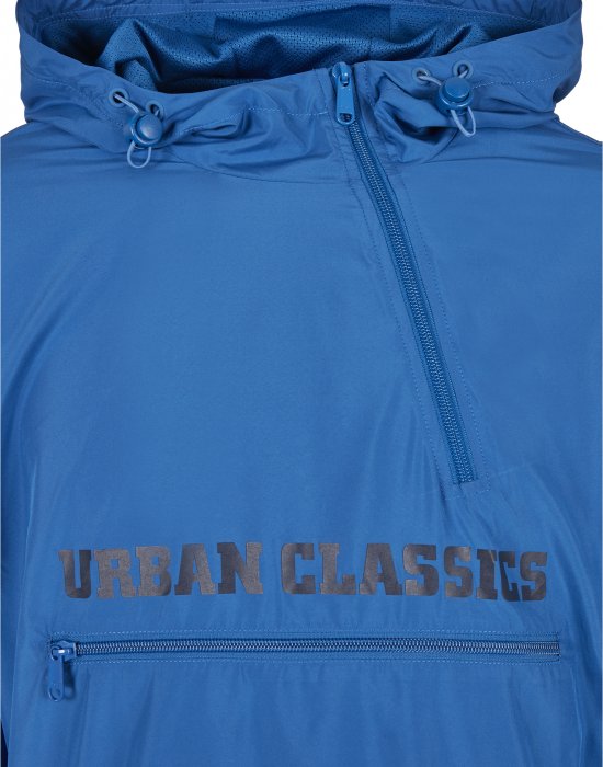 Мъжко преходно яке в син цвят Urban Classics Commuter Pull Over, Urban Classics, Якета Пролет / Есен - Complex.bg