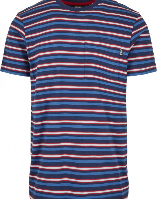 Мъжка тениска в син цвят Urban Classics Fast Stripe Pocket, Urban Classics, Тениски - Complex.bg
