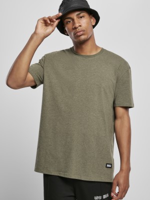 Мъжка тениска в тъмнозелен меланж Oversize Melange 