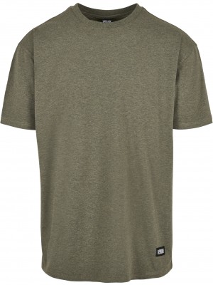 Мъжка тениска в тъмнозелен меланж Oversize Melange 