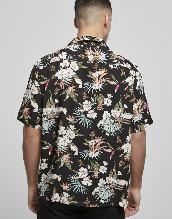 Мъжка риза с флорален принт Urban Classics Viscose AOP Resort Shirt, Urban Classics, Ризи - Complex.bg