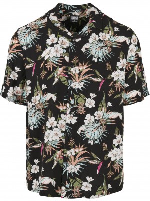 Мъжка риза с флорален принт Urban Classics Viscose AOP Resort Shirt 