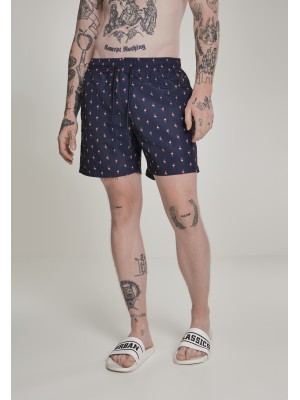 Мъжки плувни шорти Urban Classics Pattern?Swim Shorts flamingo 