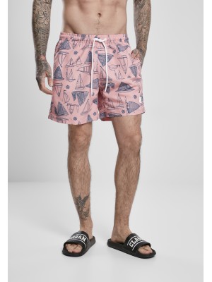 Мъжки плувни шорти Urban Classics Pattern?Swim Shorts yacht aop 