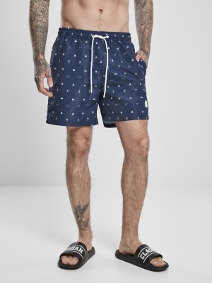 Мъжки плувни шорти Urban Classics Pattern?Swim Shorts skullandyacht aop  Мъжки плувни шорти Urban Classics Pattern?Swim Shorts skullandyacht aop