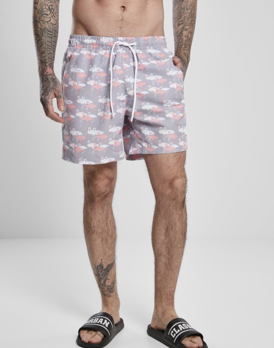 Мъжки плувни шорти Urban Classics Pattern?Swim Shorts flamingo aop X, Urban Classics, Къси панталони - Complex.bg