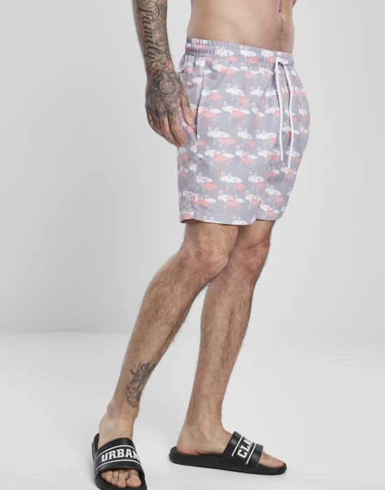 Мъжки плувни шорти Urban Classics Pattern?Swim Shorts flamingo aop X, Urban Classics, Къси панталони - Complex.bg