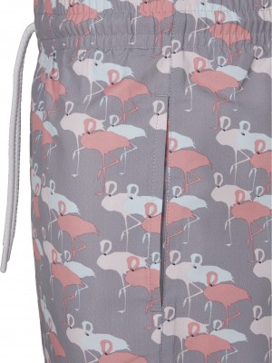 Мъжки плувни шорти Urban Classics Pattern?Swim Shorts flamingo aop X
