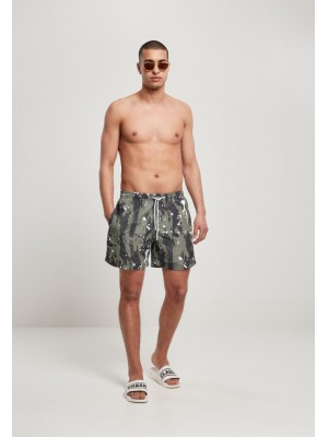 Мъжки плувни шорти Urban Classics Pattern?Swim Shorts white dot camo aop