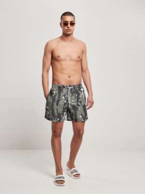 Мъжки плувни шорти Urban Classics Pattern?Swim Shorts white dot camo aop Мъжки плувни шорти Urban Classics Pattern?Swim Shorts white dot camo aop