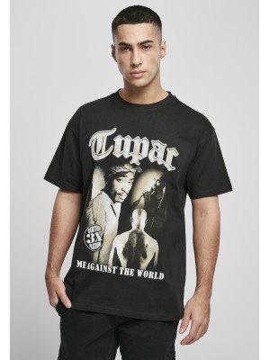 Мъжка тениска в черно Mister Tee Tupac MATW Sepia Oversize