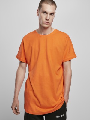 Дълга мъжка тениска в оранжев цвят Urban Classics Long Shaped Turnup  Дълга мъжка тениска в оранжев цвят Urban Classics Long Shaped Turnup