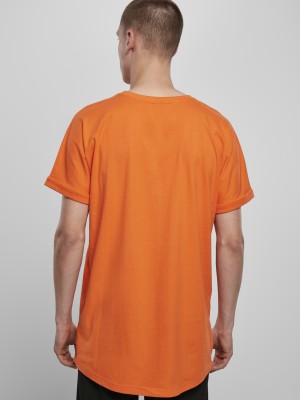 Дълга мъжка тениска в оранжев цвят Urban Classics Long Shaped Turnup  Дълга мъжка тениска в оранжев цвят Urban Classics Long Shaped Turnup