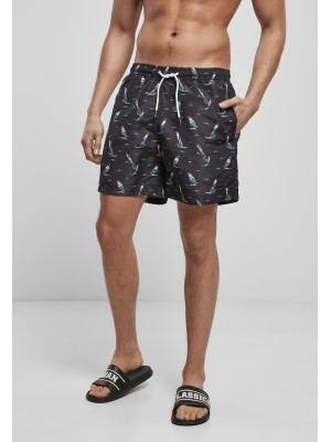 Мъжки плувни шорти Urban Classics Pattern?Swim Shorts surf aop 