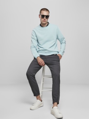 Мъжка блуза в светлосин цвят Urban Classics Basic Terry Crew  Мъжка блуза в светлосин цвят Urban Classics Basic Terry Crew