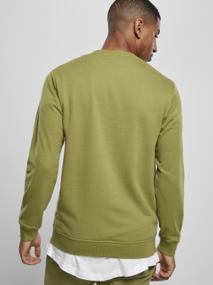 Мъжка блуза в масленозелен цвят Urban Classics Basic Terry Crew Мъжка блуза в масленозелен цвят Urban Classics Basic Terry Crew