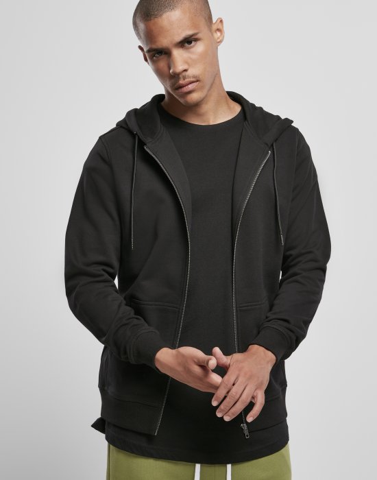 Купи Мъжки суичър в черен цвят Urban Classics Basic Terry Zip Hoody, Urban Classics, Суичъри с цип онлайн - Complex.bg Мъжки суичър в черен цвят Urban Classics Basic Terry Zip Hoody, Urban Classics, Суичъри с цип - Complex.bg