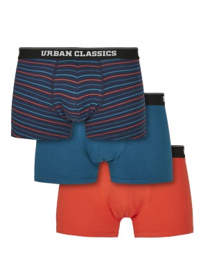 Комплект от три чифта боксерки Urban Classics mini stripe aop+boxteal+boxora 