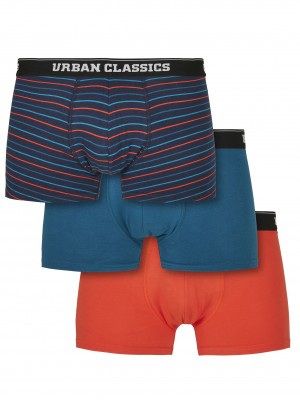 Комплект от три чифта боксерки Urban Classics mini stripe aop+boxteal+boxora 