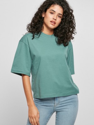 Дамска тениска в цвят мента Urban Classics от органичен памук