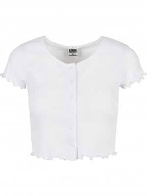 Дамска къса тениска в бял цвят Urban Classics 